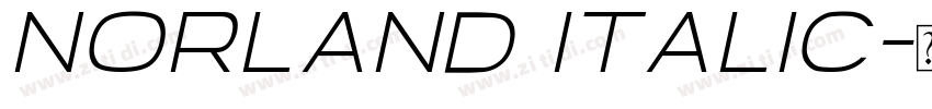 Norland Italic字体转换